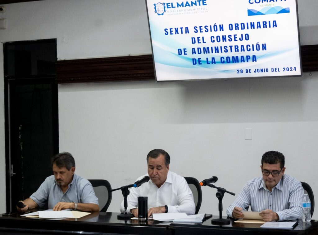 Esta mañana en la sala de cabildo de la presidencia municipal, se llevó a cabo la sexta sesión ordinaria del Consejo de la Comisión Municipal de Agua Potable y Alcantarillado (COMAPA) de El Mante